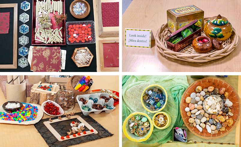 Eine Collage aus losen Teilen, die zum Spielen und Experimentieren einlädt