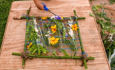 Fertig gewebter natürlicher Wandteppich