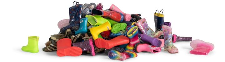 Ein Haufen Gummistiefel