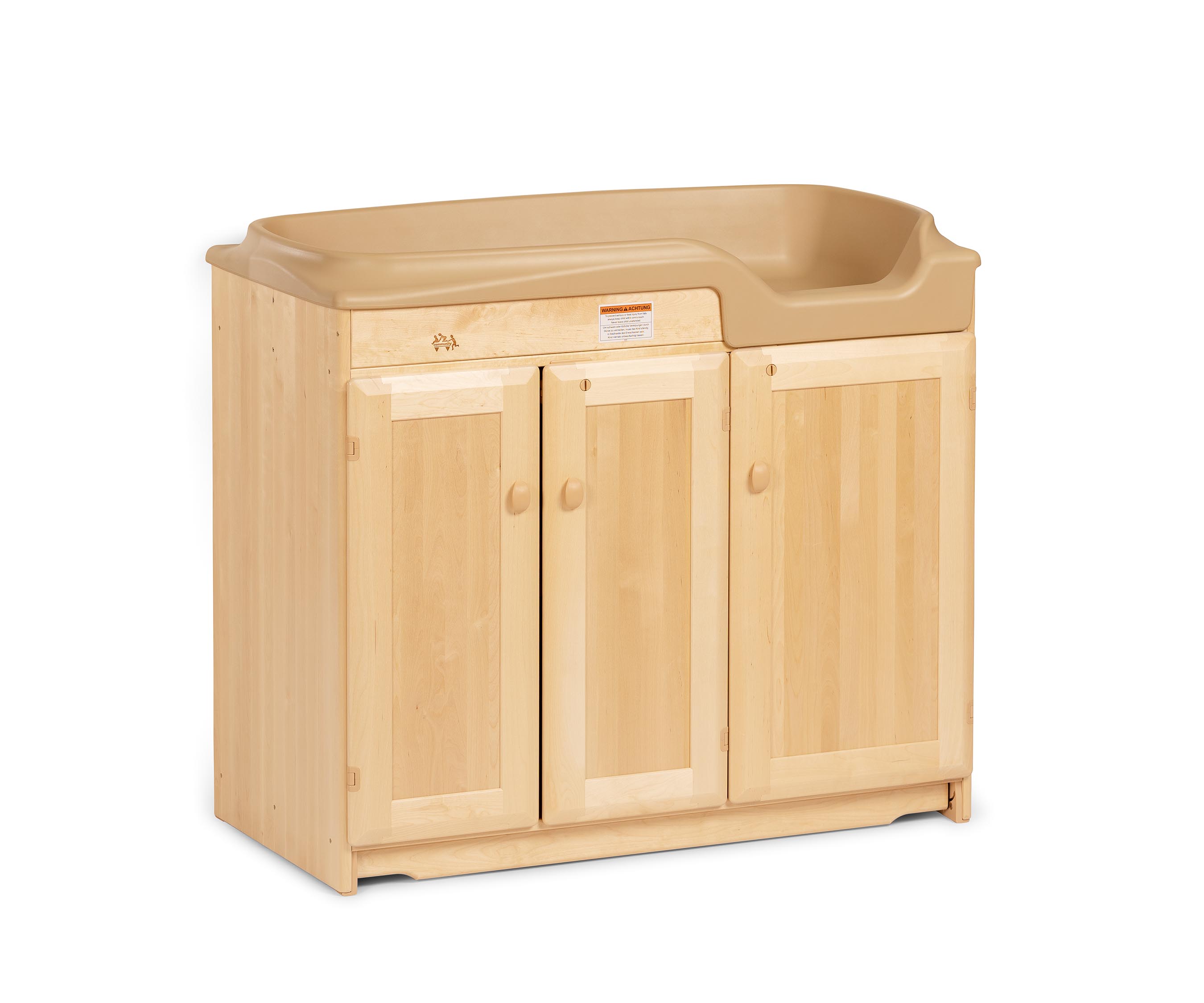 Wickeltisch mit geschlossenen Türen