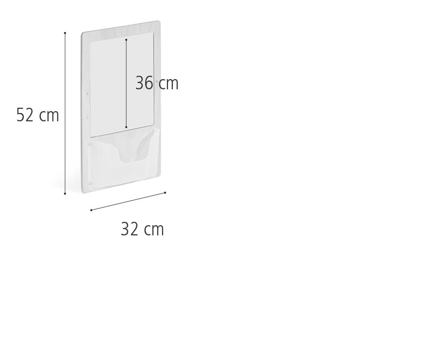 Spiegelpaneel mit den Maßen 52 x 32 cm