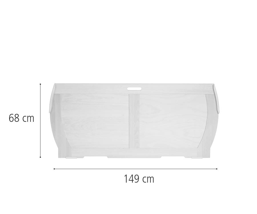 FlexiDen Back Pane dimensions