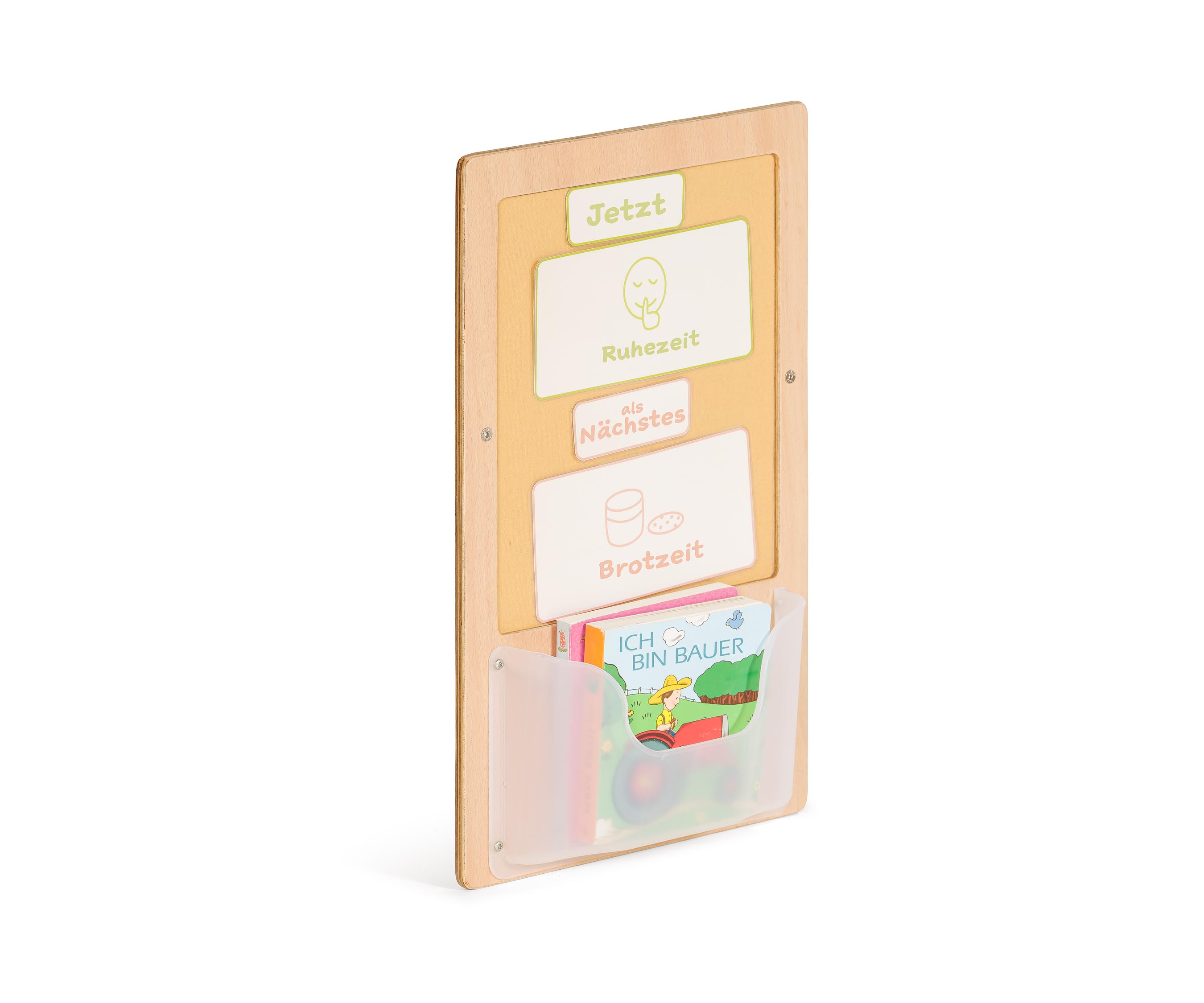 Flauschpaneel mit Strukturkarten darauf.