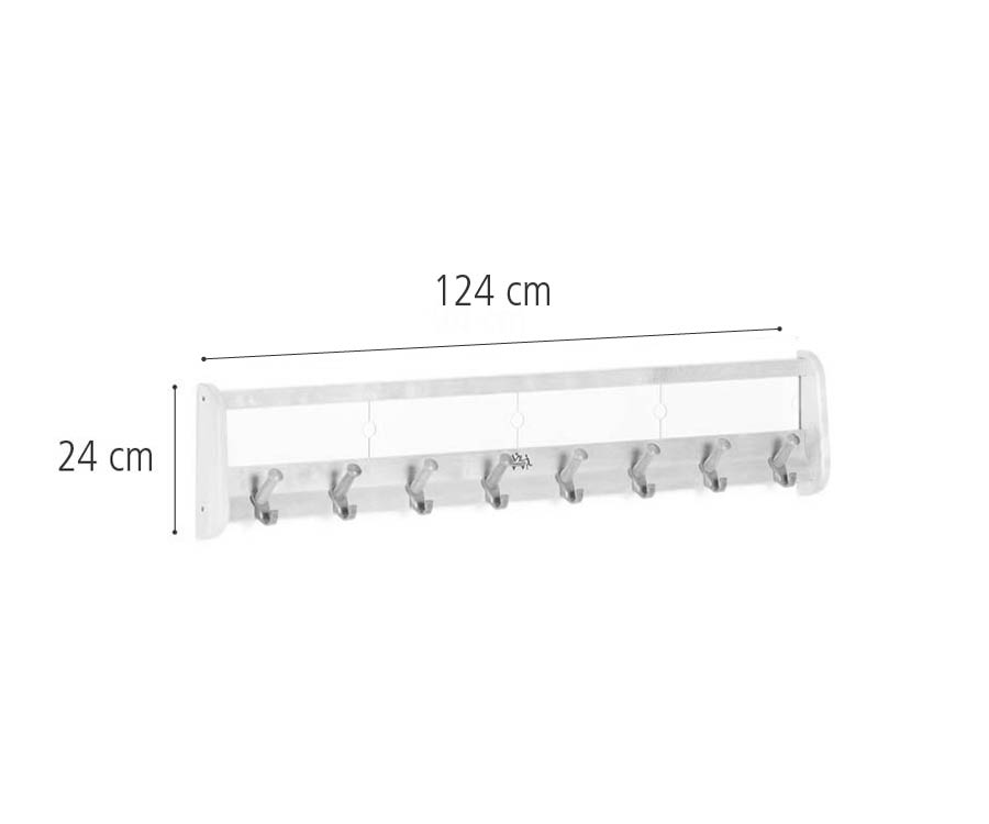 A738 Wall pegs with labels 8 dimensions