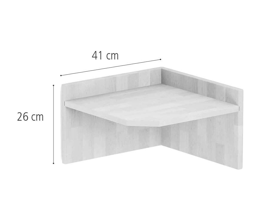 Wall-mounted corner shelf