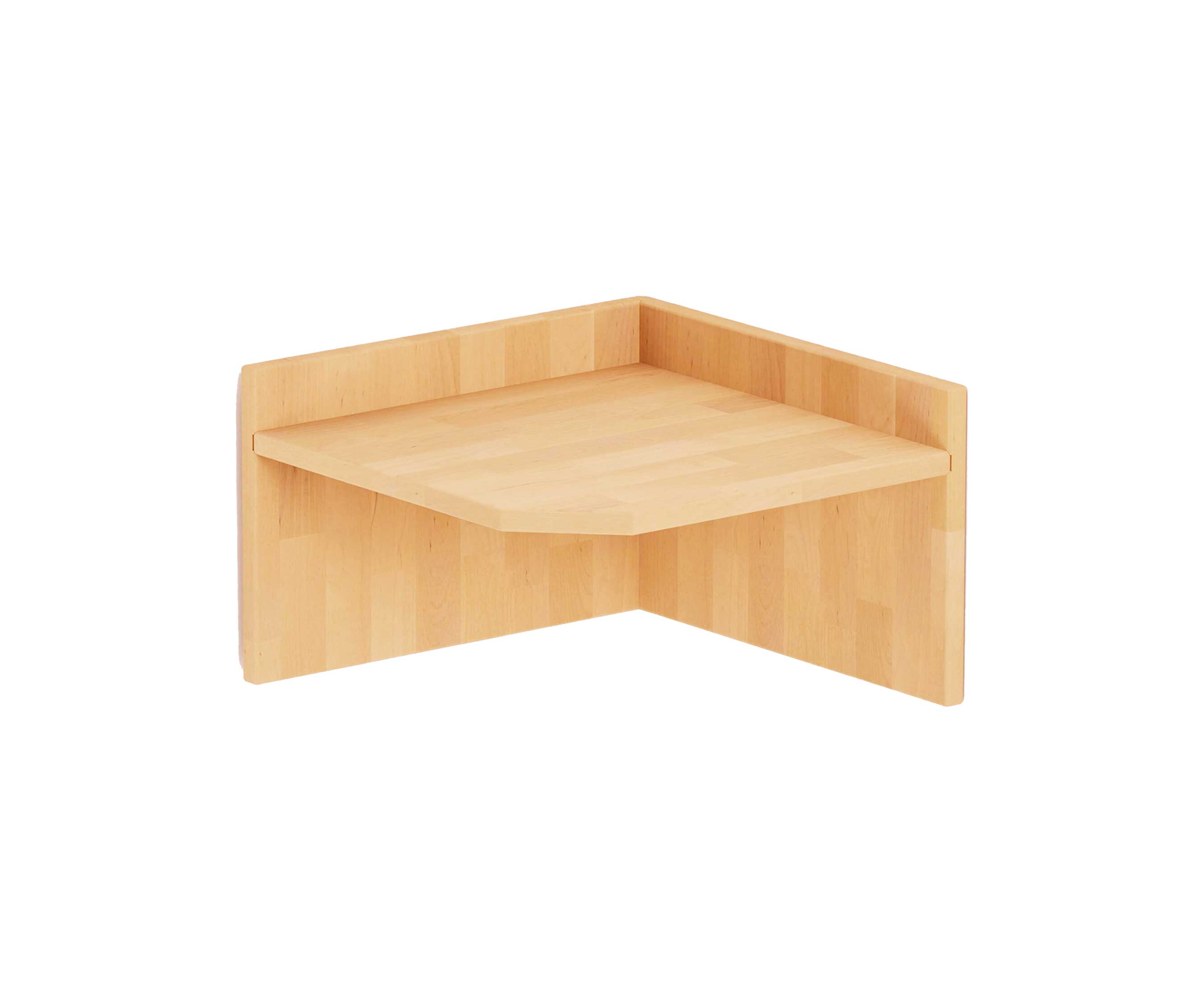 Wall-mounted corner shelf