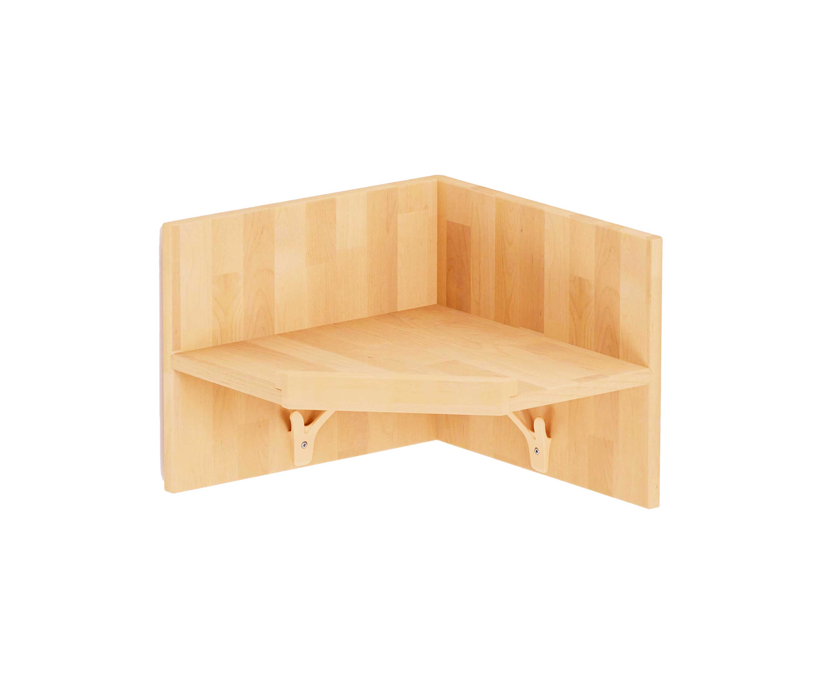 Wall-mounted coat hook corner unit