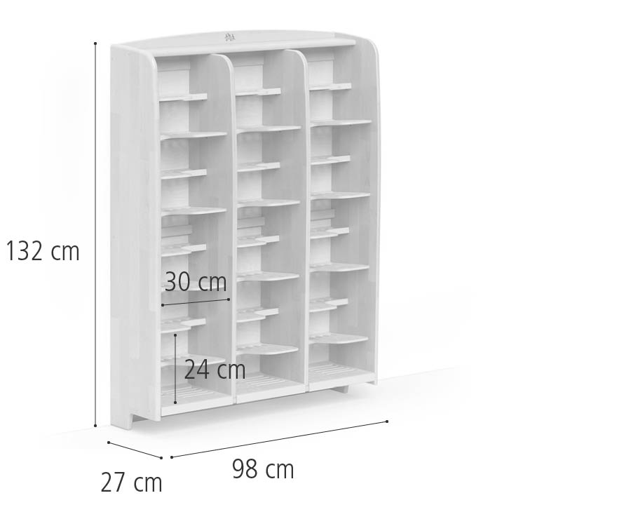 A301 Wall-mounted welly storage dimensions