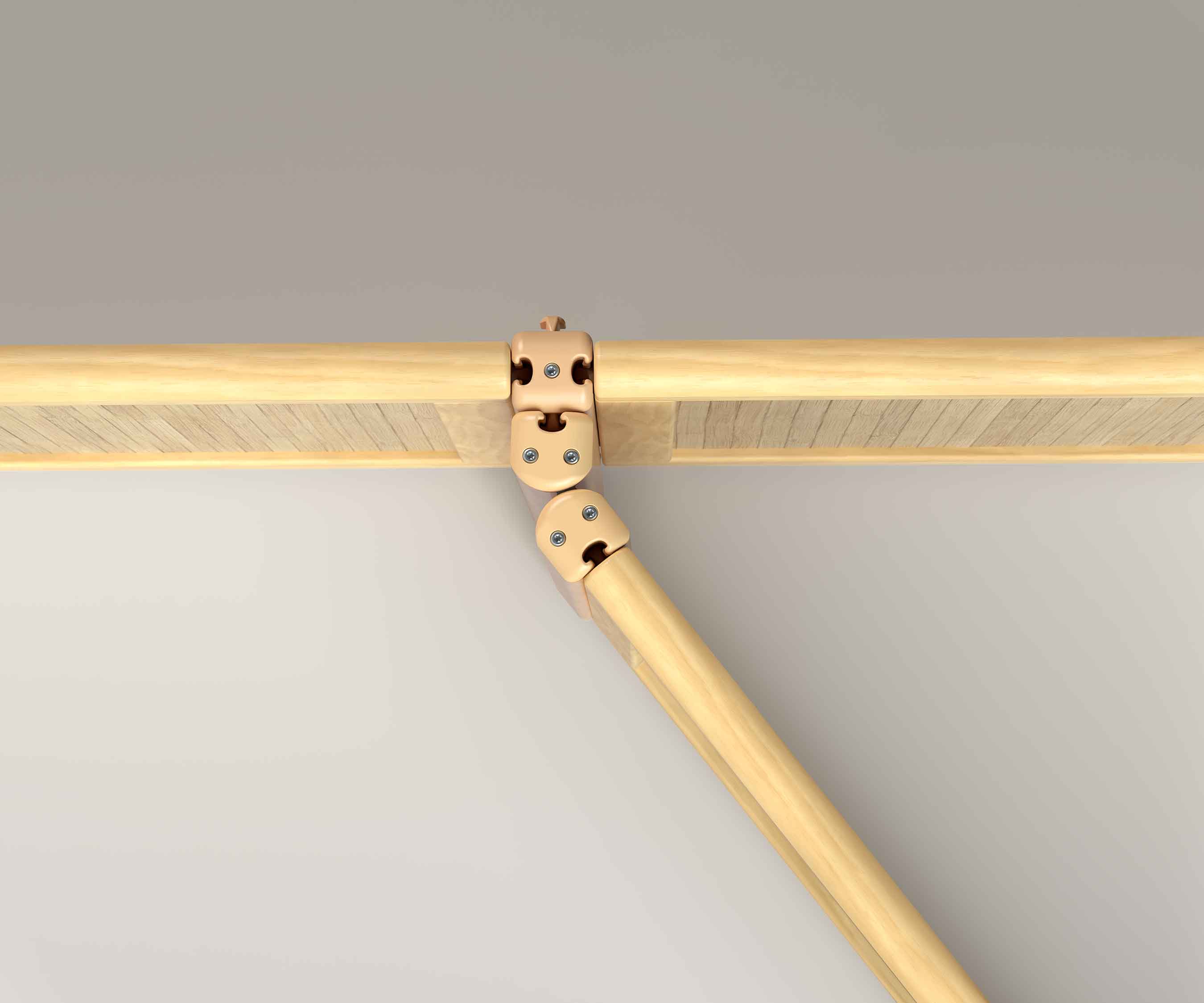 Top view of Four way post in use