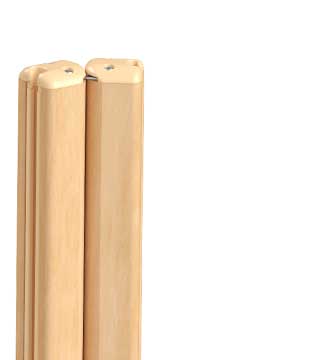 Ein Gelenkpfosten aus Holz für Roomscapes Möbel
