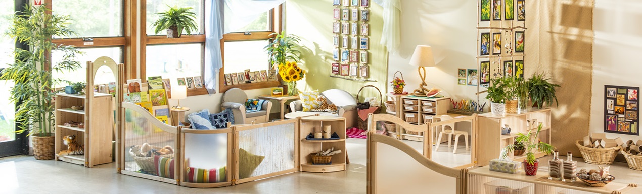 A room set up with Community Playthings furniture