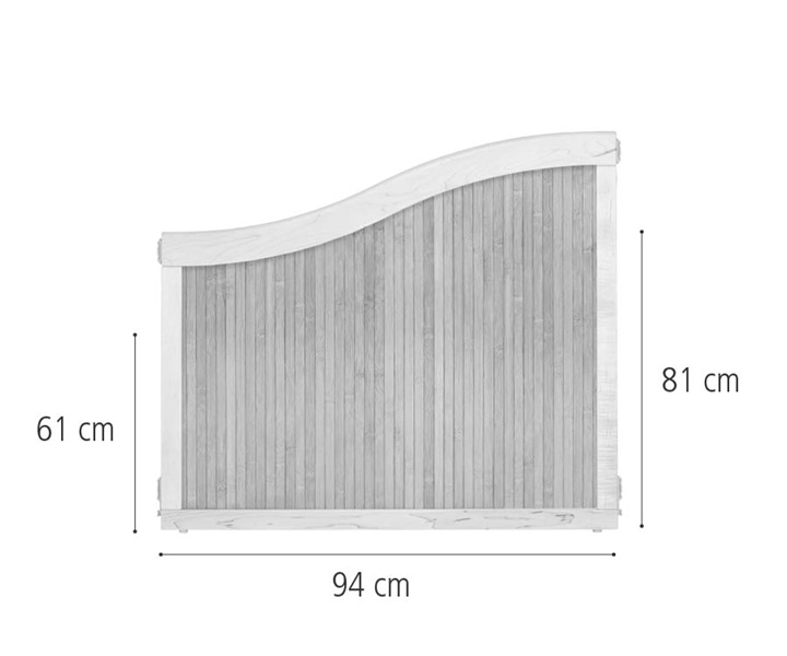 F742 Bamboo wave panel, 61&ndash;81 cm dimensions