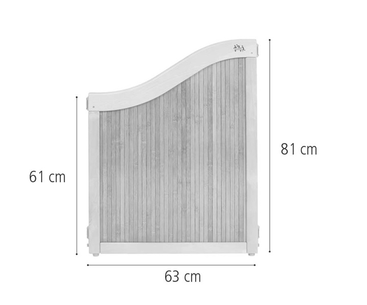F819 Short bamboo wave panel, 61&ndash;81 cm dimensions