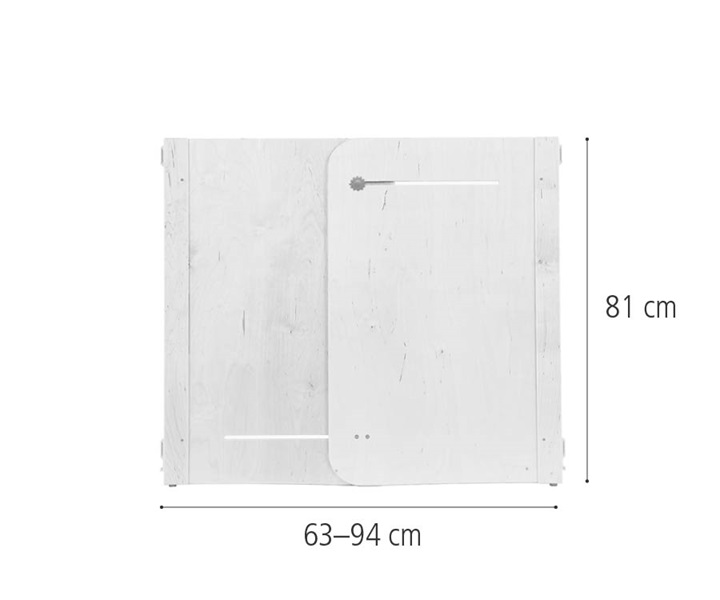 F748 Adjustable panel 81 cm dimensions