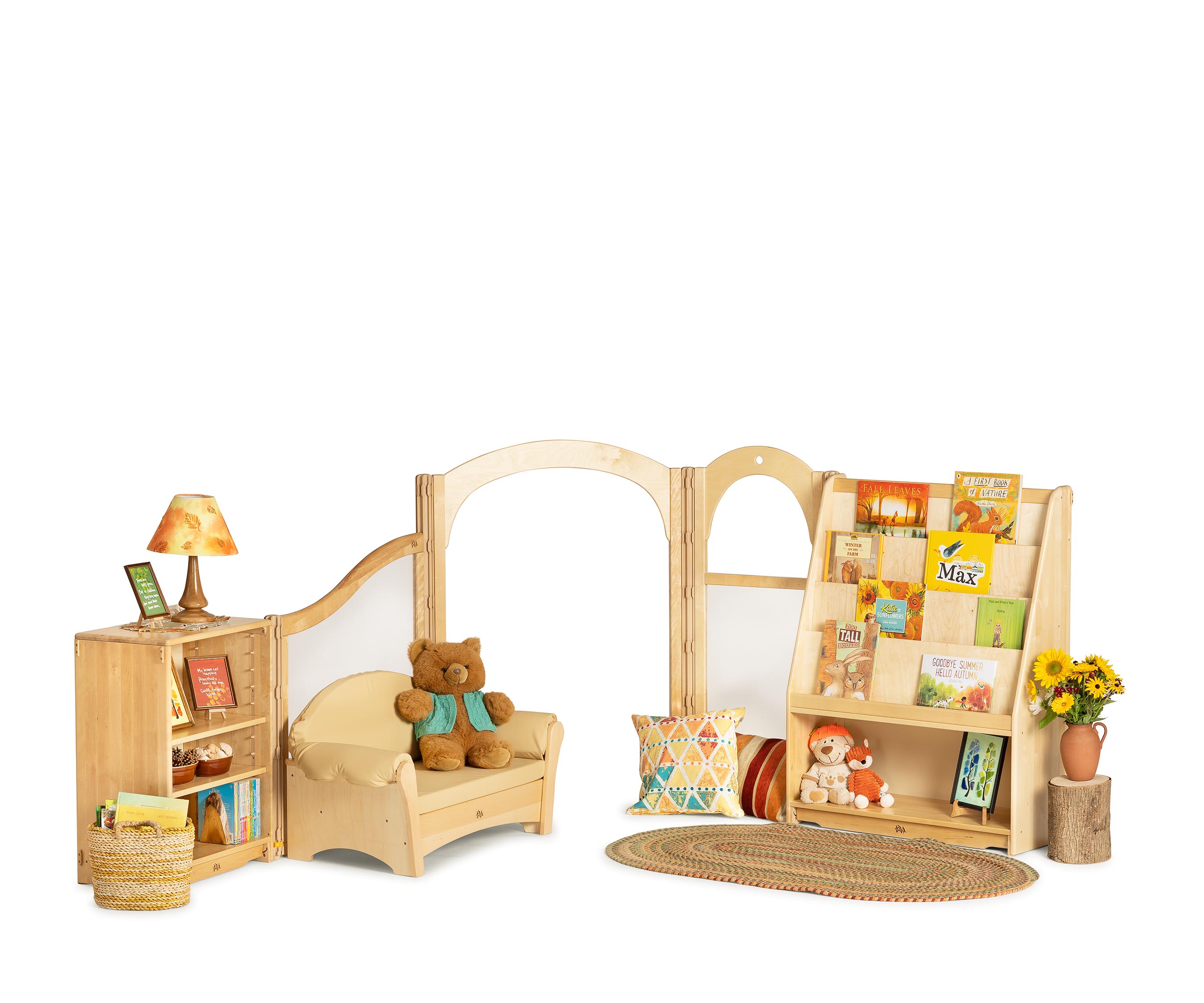 F932 Classroom reading corner propped