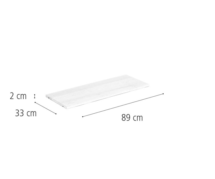 F603 Extra shelf with dimensions