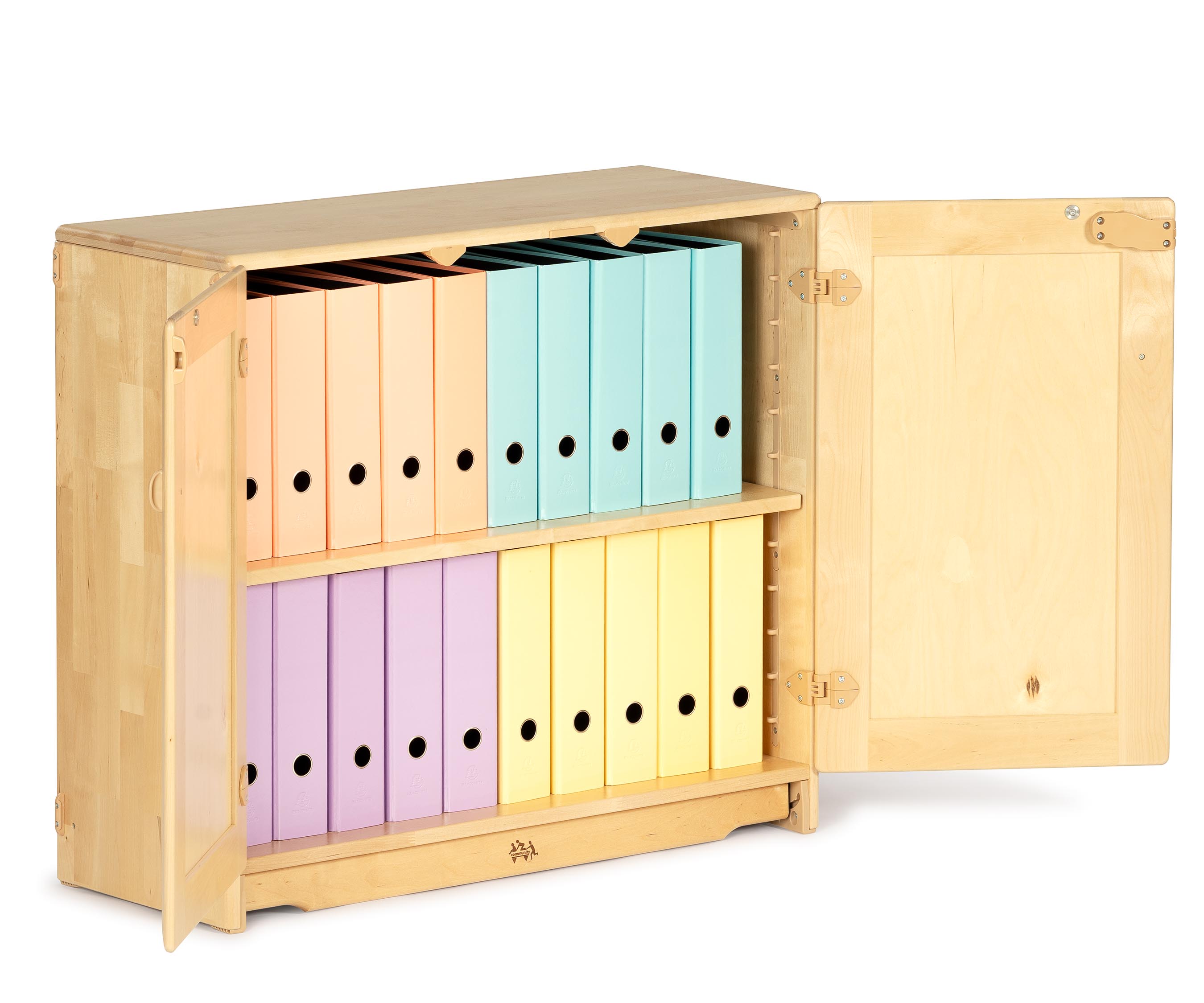 Verstellbares Regal F634 mit 20 8-cm-Ordnern