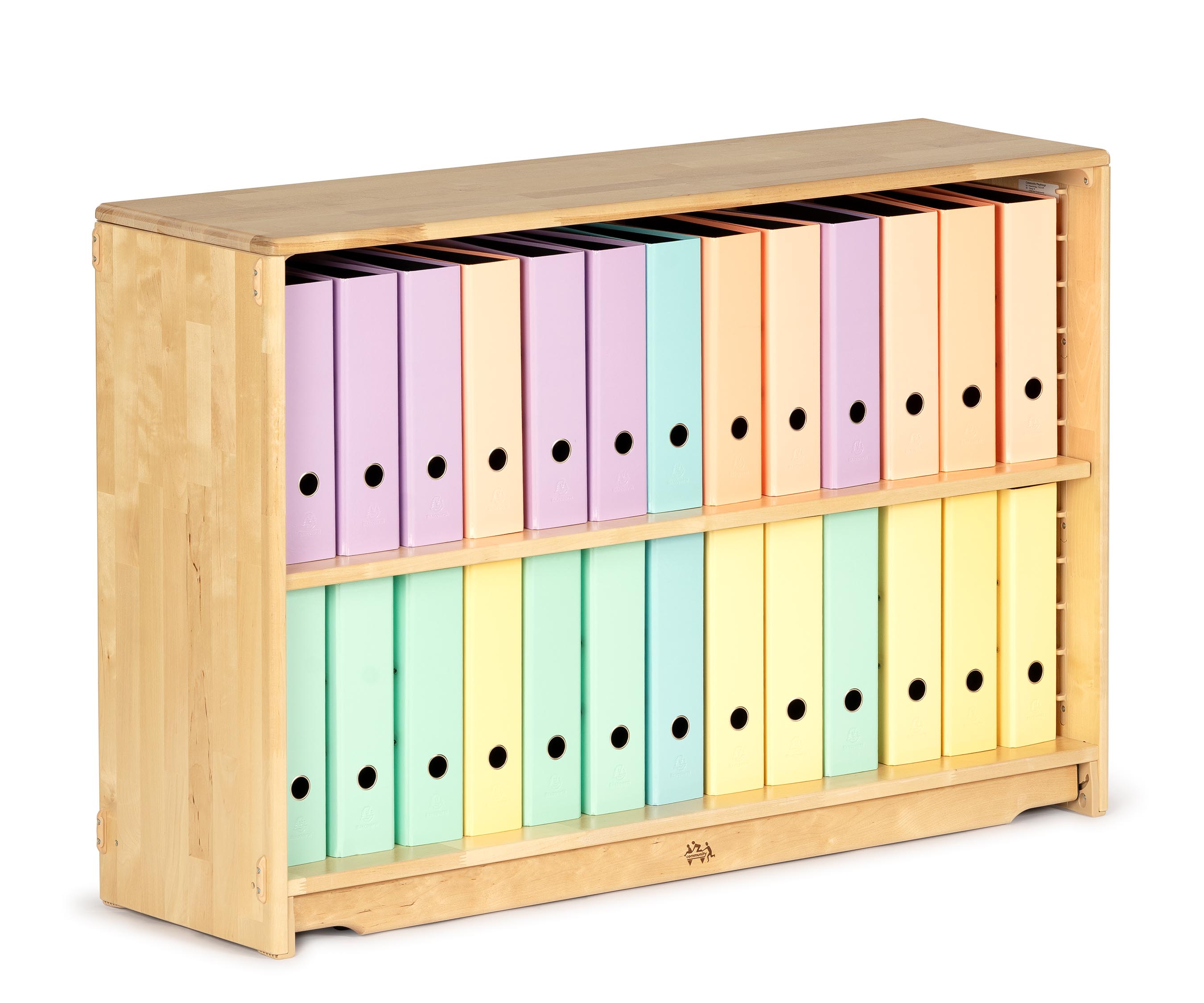 Verstellbares Regal F642 mit 26 8-cm-Ordnern