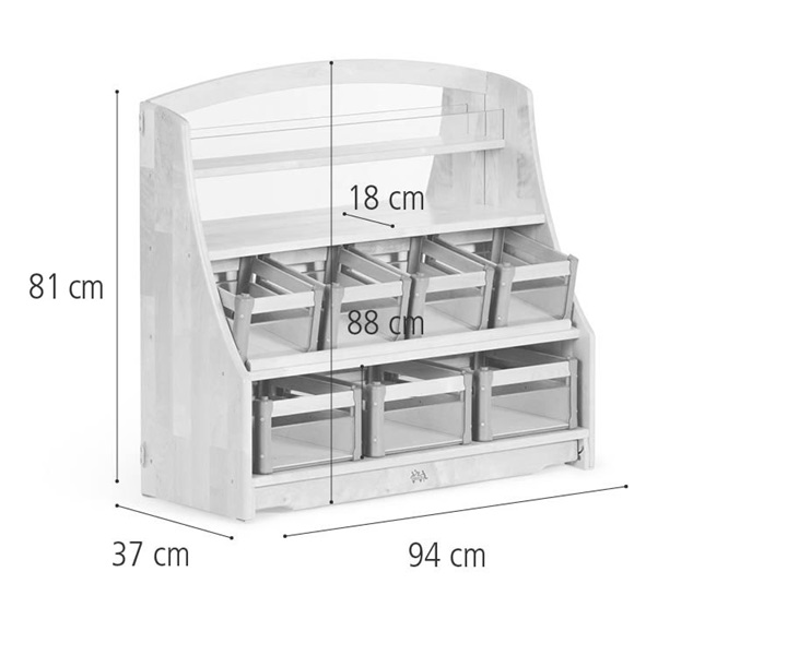 Display shelf dimensions