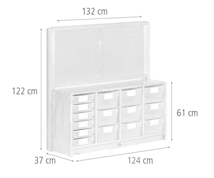 Display unit 124 cm dimensions