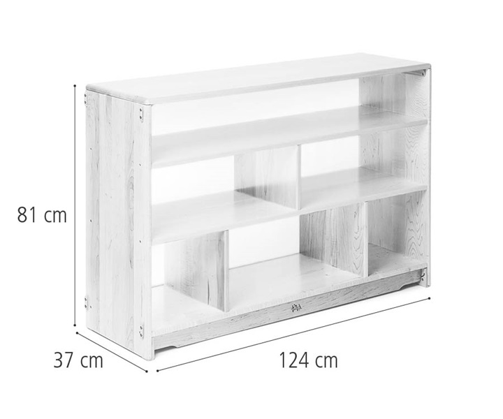 F649 Translucent back shelf 124 x 81 cm dimensions