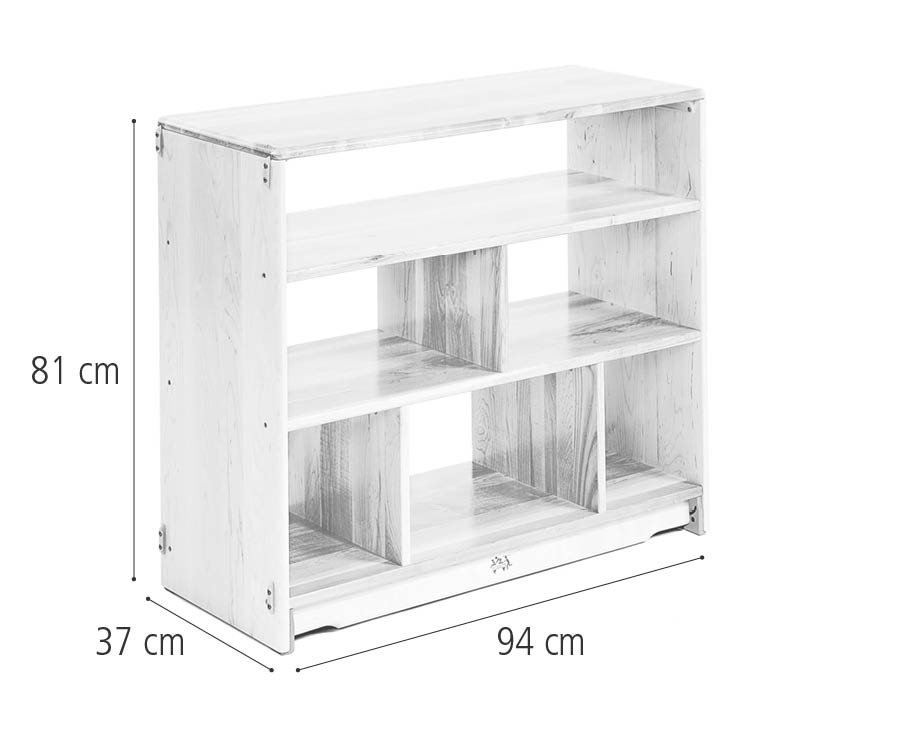 F667 Open back shelf 94 x 81 cm dimensions