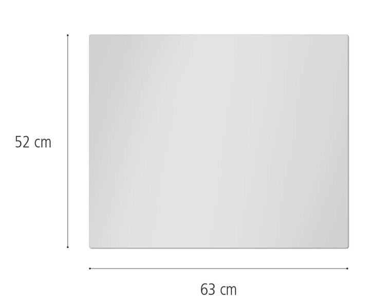 Clear Cover, 63cm x 52cm dimensions