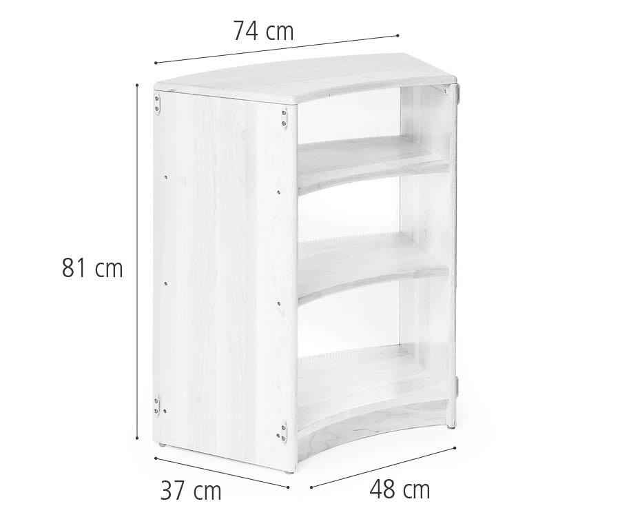 F629 Translucent back inside sweep 81 cm dimensions