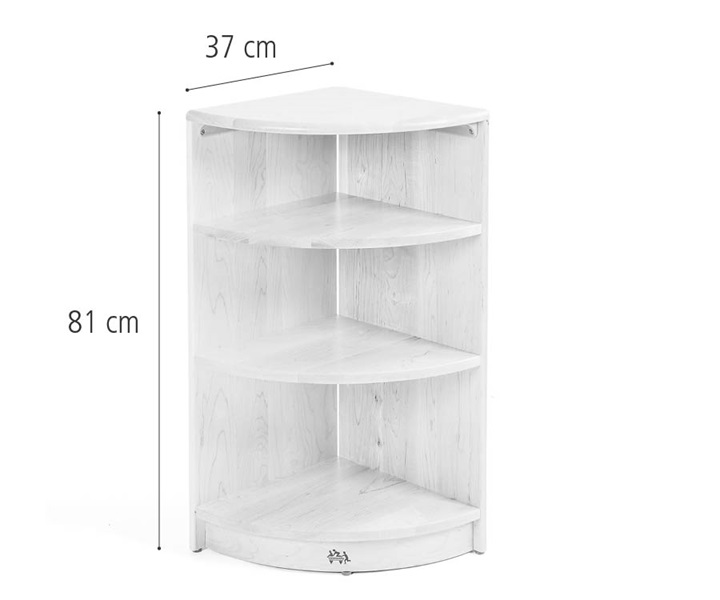 F675 Corner shelf unit 81 cm dimensions