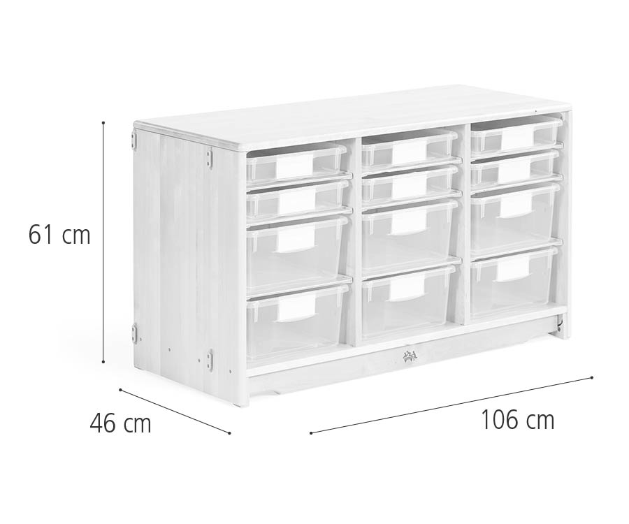 Tray unit, 106 x 61 cm w/ Trays dimensions