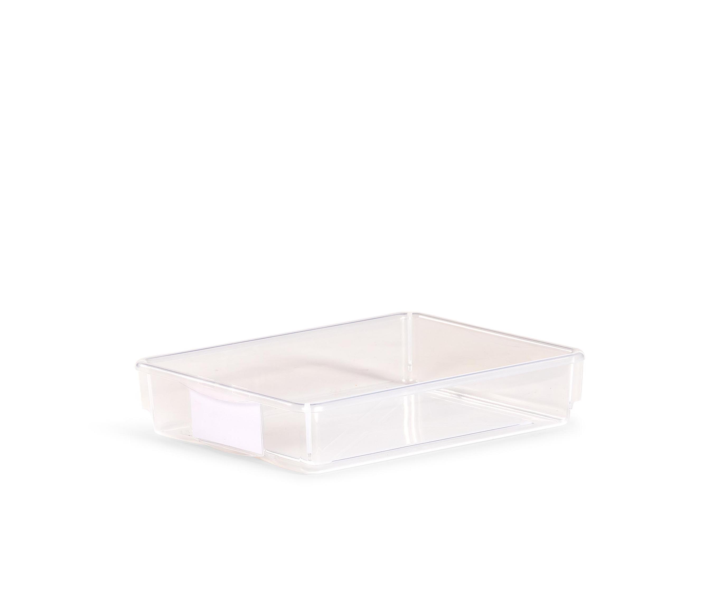 Ein klarer flacher Kasten
