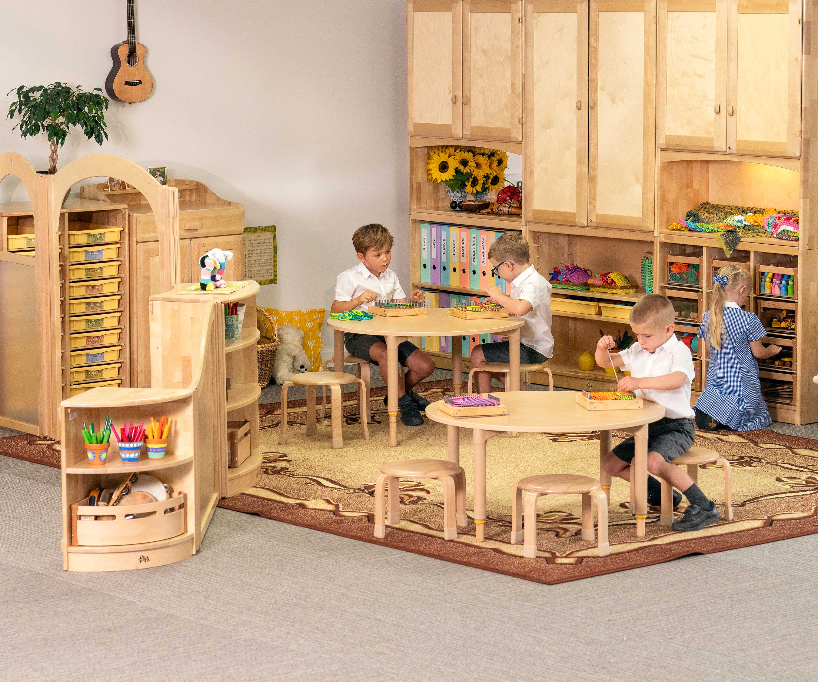 School children in classroom