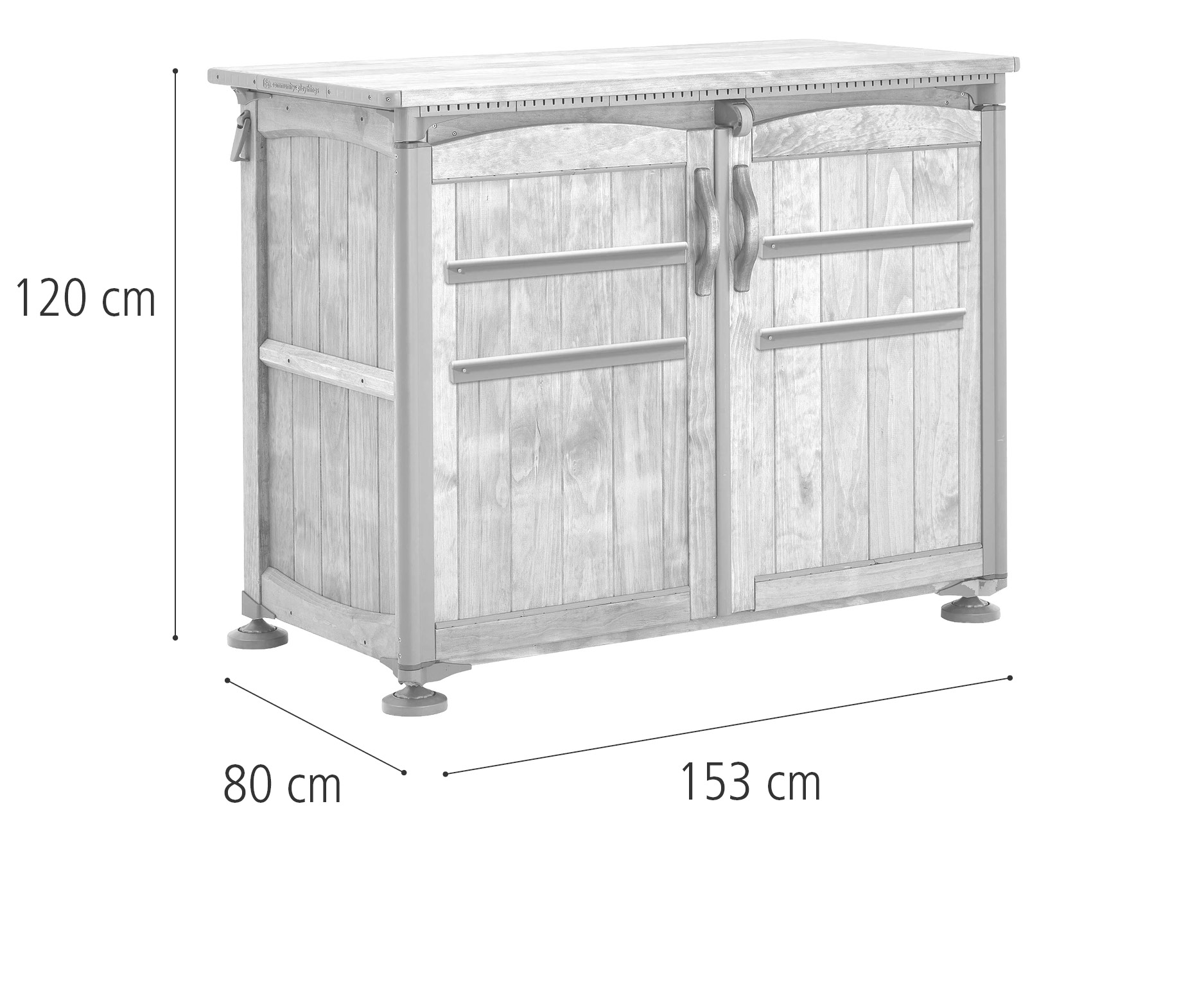 W505 Outlast Kunst-Aufbewahrungseinheit mit Abmessungen angezeigt