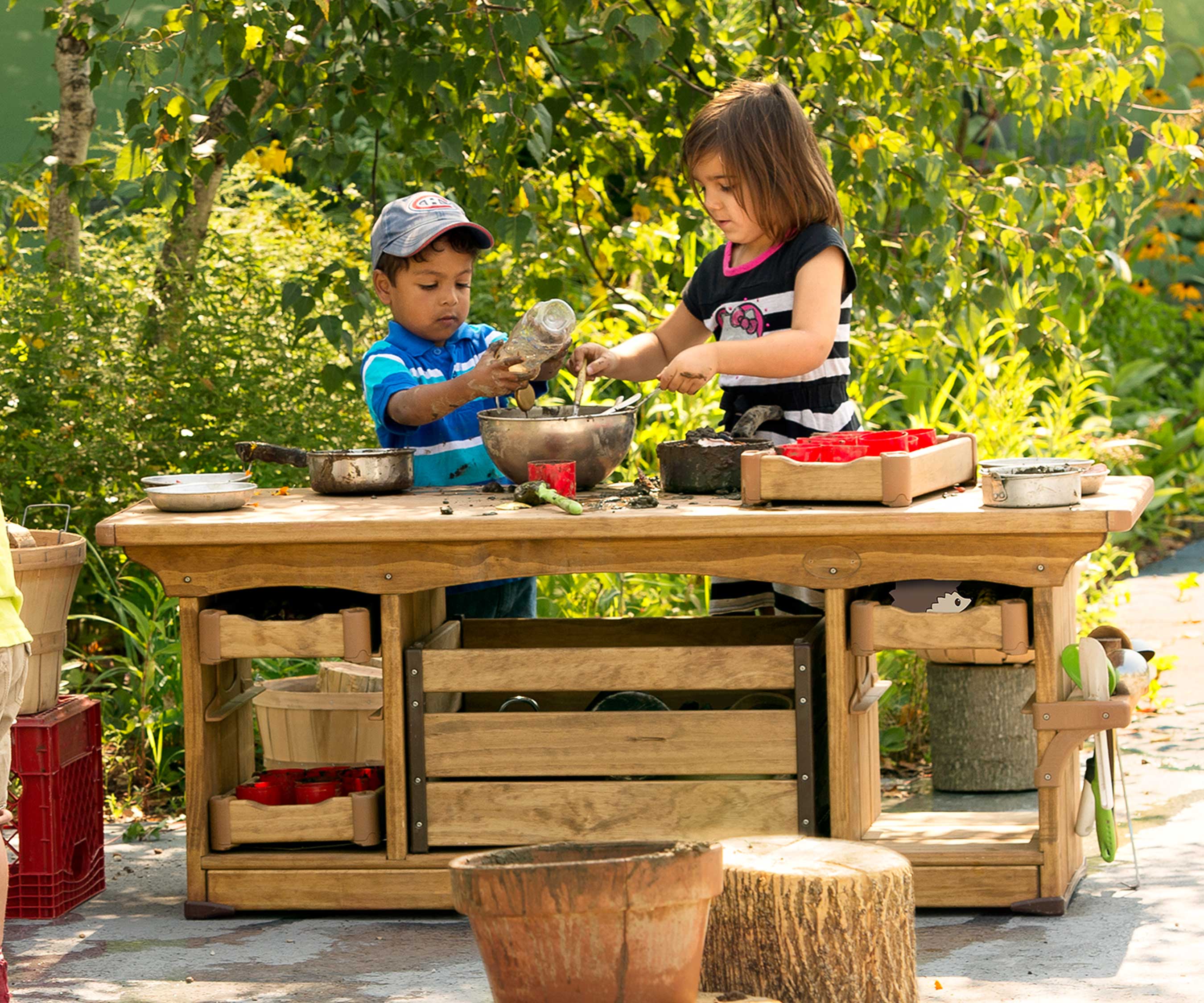 classic counter with kids