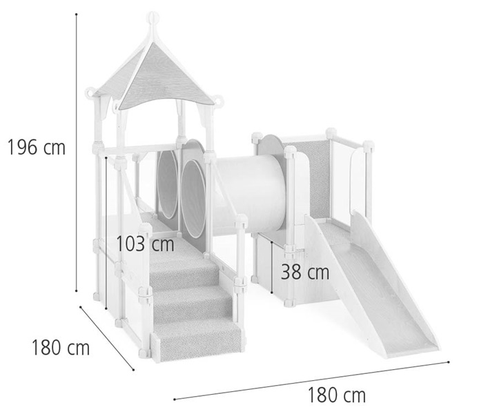 G857 Gnome home with slide dimensions
