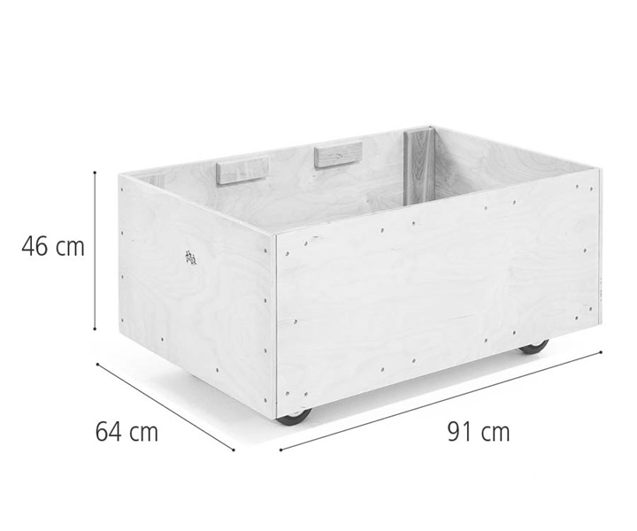 A45 Hollow block trolley dimensions