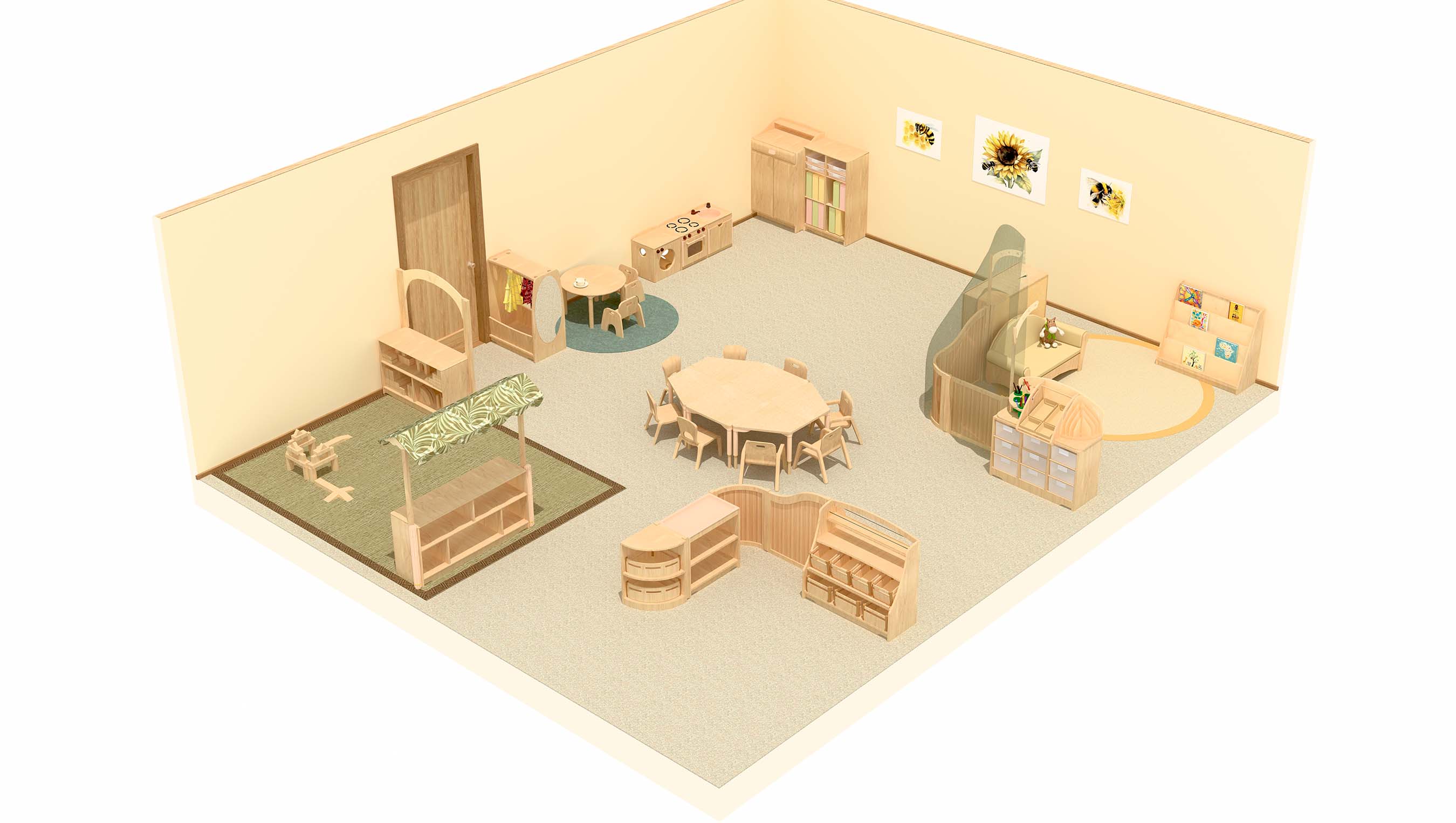 Flexibler Krippenraum in Konfiguration B