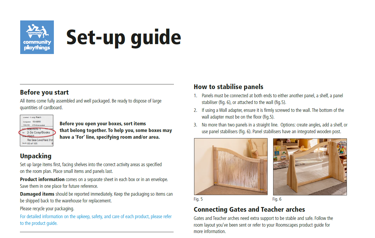 Roomscapes set-up guide
